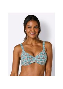 feel good , Bügel-Bikini-Top , türkis-violett-bedruckt , Cup D , 50 -Cup D , 50 , Cup B, C, D