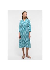Eterna , Blusenkleid »LOOSE FIT« , azurblau , Normalgrößen , 42 -Normalgrößen , 42 , Rüschenkragen
