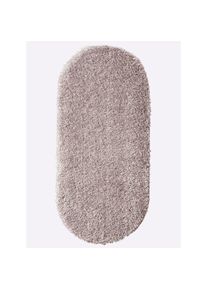 heine home , Teppich oval 40 mm Höhe , silbergrau , B : 65 cm 1 Stk.