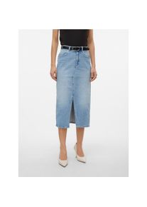 V&eacute;ro Moda Vero Moda, Damen, Maxirock &raquo;VMVERI HR CALF DENIM SKIRT GA NOOS&laquo;, Light Blue Denim, M (38), Light Blue Denim, Langer Jeansrock von Vero Moda