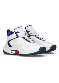 Tommy Hilfiger , Sneaker, Retro Sneaker, Schnürboots mit auffälliger Sohle , weiß-blau , 38 , 38 , High Top Sneaker von Tommy Hilfiger