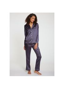 s.Oliver , Damen , Pyjama Set, 3-teilig, incl. Schlafmaske , dunkelblau , 34 , 34 , Klassisch geschnittener Pyjama