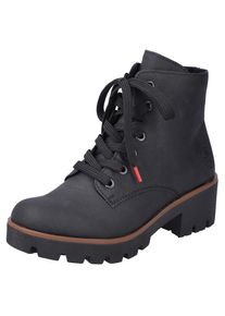 Rieker, Damen, Schn&uuml;rstiefelette , Schn&uuml;rboots, Outdoorstiefelette mit robuster Profilsohle, schwarz, 39, schwarz, Klassische Stiefelette mit 