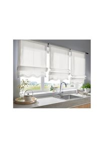 HEINE HOME , Raffrollo mit Stangendurchzug , weiß , 130 cm