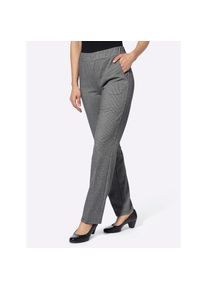 Classic Basics, Damen, Jerseyhose, schwarz-wei&szlig; pepita, Normalgr&ouml;&szlig;en, 50 -Normalgr&ouml;&szlig;en, schwarz-wei&szlig; pepita, mit 35% Viskose