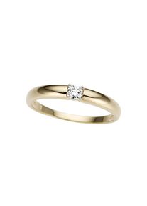 Firetti, Damen, Goldring &raquo;Schmuck Geschenk Gold 333 Damenring Verlobungsring Goldring Solit&auml;r&laquo; mit Zirkonia (synth.), gelbgoldfarben-wei&szlig;goldfarben-