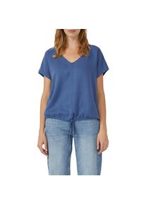 s.Oliver , Kurzarmbluse, mit Tunnelzug am Saum , BLUE , 46 , 46 , Bluse von s.Oliver Red Label