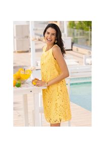 CRÉATION L creation L , Spitzenkleid »Kleid« , gelb , Normalgrößen , 40 -Normalgrößen , 40 , blickdicht unterlegte Spitze