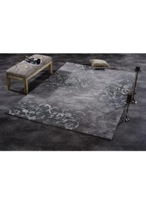 Gallery M branded by Musterring, Teppich &raquo;Amore&laquo; rechteckig 20 mm H&ouml;he besonders weich durch Microfaser, Wohnzimmer, grau/blau, Kunstfaser, B : 133 cm