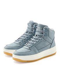 ELBSAND, Damen, Sneaker mit kuscheligem Warmfutter, Freizeitschuh, Halbschuh, High Top Sneaker, hellblau, 36, hellblau, High Top Sneaker mit angenehm 