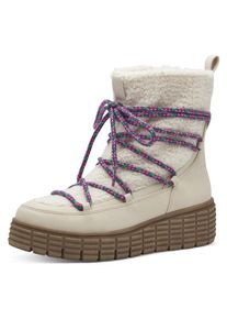 Tamaris , Winterboots, Keilabsatz, Plateau, Winterstiefel, Outdoorboots, vegane Verarbeitung , creme-kombiniert , 42 , 42 , Robuster Winterstiefel...