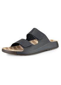 Ecco , Pantolette »Cozmo M«, Sommerschuh, Schlappen, Klettschuh mit dezenten Ziernähten , marine , 50 , 50 , Pantolette mit praktischen...