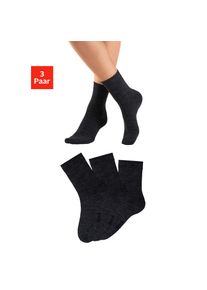 Bench. , Socken, (Packung, 3 Paar), Damensocken aus flauschigem Material mit wärmender Wolle , 3x anthrazit , 35-38 , 35-38 , Kuschelige Wollsocken...
