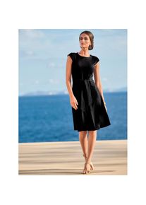 Heine , Damen , Jerseykleid »Jersey-Kleid« , schwarz , Normalgrößen , 50 -Normalgrößen , 50 , Bindeband zur Weitenregulierung