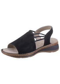 Ara , Riemchensandale »HAWAII«, Sommerschuh, Sandalette, Keilabsatz, mit Stretch-Bänder, G-Weite , dunkelblau , 37 , 37 , Zum Schlupfen