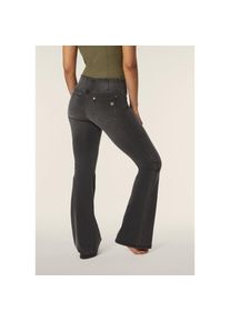 Freddy, Damen, Leggings &raquo;NOW FLARE YOGA&laquo; mit Lifting & Shaping Effekt, Medium Gray Denim &ndash; Seams on tone, N-Gr, S (36) -N-Gr, Medium Gray Denim &ndash; 