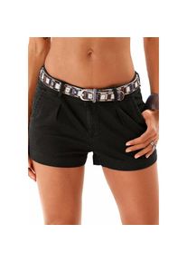 Lascana, Damen, Shorts aus Baumwollstretch mit Taschen, kurze Hose, Freizeitlook, schwarz, N-Gr, 38 -N-Gr, schwarz, Shorts mit modischen Bundfalten 