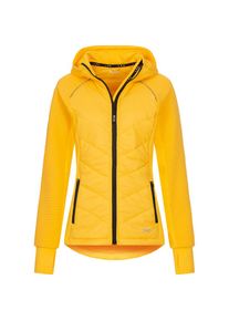 DEPROC Active, Damen, Strickfleecejacke &raquo;ELMCOURT WOMEN&laquo; auch in Gro&szlig;en Gr&ouml;&szlig;en erh&auml;ltlich, gelb, 52 (XXL), gelb, Hybridjacke im au&szlig;ergew&ouml;hnlichen 