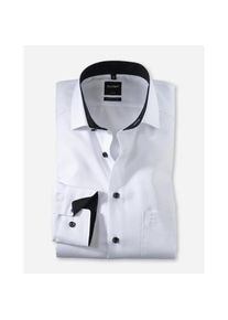 OLYMP, Herren, Businesshemd &raquo;Luxor modern fit&laquo;, wei&szlig;, N-Gr, 44 -N-Gr, wei&szlig;, Ideal f&uuml;rs B&uuml;ro: Langarm Businesshemd mit klassischem Kentkragen, perfekt 