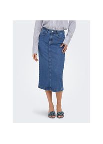 Only , Jeansrock »ONLWONDER MIDI BACK SLIT SKIRT PIM DNM« , Medium Blue Denim , L (40) , L (40) , Langer Jeansrock von Only