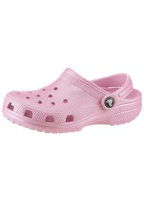 Crocs , Clog »Classic K«, Sommerschuh, Hausschuh, Badeschuh mit schwenkbarem Fersenriemchen , rosa glitzer , 34 , 34 , Im coolen Glitzer-Look