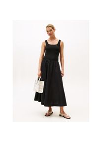 Tommy Hilfiger, Damen, A-Linien-Kleid &raquo;5X2 RIB MIDI MIX F&F DRS&laquo;, Black, N-Gr, L (40) -N-Gr, Black, A-Linien-Kleid von Tommy Hilfiger Womanswear