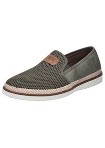 Rieker , Slipper, Espadrilles, Sommerschuh, Schlupfschuh mit gepolsterter Innensohle , oliv-braun , 46 , 46 , Slipper mit Juterahmen