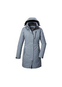 Killtec, Damen, Parka &raquo;KOW 303 WMN PRK&laquo; Wasserdichter, atmungsaktiver Damenparka mit abnehmbarer Kapuze, grau, 46, grau, Funktionsparka mit 