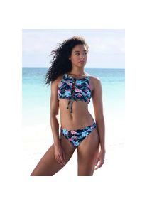 Kangaroos , Bikini-Hose »Agave«, mit floralem Druck , schwarz-bedruckt , N-Gr , 42 -N-Gr , 42 , Bedruckt - jedes Teil ein Unikat