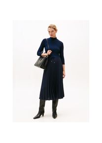 Tommy Hilfiger, Damen, A-Linien-Kleid &raquo;SLIM 5X2 RIB MIX MIDI DRS&laquo;, Dark Night Navy, N-Gr, XXXL(46) -N-Gr, Dark Night Navy, A-Linien-Kleid von Tommy 