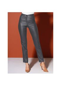 CRÉATION L creation L , Damen , 5-Pocket-Hose , anthrazit , Normalgrößen , 50 -Normalgrößen , 50 , Trendige Damenhose mit Zierstepp