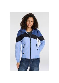 Ragwear, Damen, Funktionsjacke &raquo;NUGGIE OMBRE O&laquo; mit Kapuze &Uuml;bergangsjacke aus wasserabweisendem Material, BLUE, M, BLUE, Vegan, von PETA verifizierte 