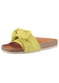 VERBENAS , Pantolette »Roxy Roda«, Sommerschuh, Schlappen, Strandschuh zum Schlupfen , lemon , 42 , 42 , Mit großem Knoten
