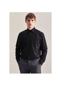 Seidensticker, Herren, Businesshemd &raquo;Schwarze Rose&laquo; Regular 1/1 Extra lang Kentkragen Uni, schwarz, verl&auml;ngerte &Auml;rmell&auml;ngen, XL44 -verl&auml;ngerte 