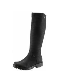 Rieker, Damen, Winterstiefel , Langschaftstiefel, Winterstiefel im klassischen Look, TEX-Membran, schwarz, 36, schwarz, Winterstiefel mit breitem 