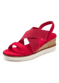 Lascana Dames Sandalen in rood ,maat 40, Witt, 100% Textiel