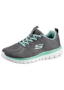 Skechers , Damen , Sneaker »GRACEFUL - GET CONNECTED« Freizeitschuh, Halbschuh, Schnürschuh in Schuhweite G (weit) , grau-mint , 37 , 37 , Mit...