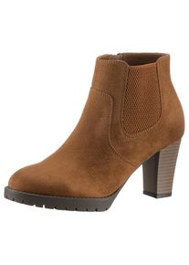 Aniston SHOES, Damen, Stiefelette , Ankleboots mit seitlichem Stretcheinsatz - NEUE KOLLEKTION, cognac, 41, cognac, In elegantem Look - aus der neuen 