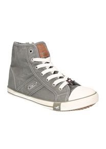 Mustang Shoes , Sneaker, High Top-Sneaker, Schnürschuh mit Label in der Laufsohle , hellkhaki , 39 , 39 , Sneaker in sportlicher Optik