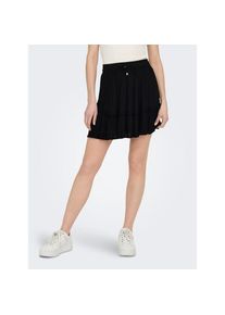Only , Minirock »ONLIBIZA LIFE SHORT SKIRT WVN NOOS«, mit Volant , Black , M (38) , M (38) , Minirock von Only