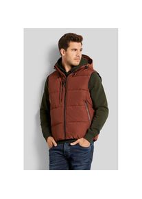 Bugatti, Herren, Steppweste mit abtrennbarer Kapuze, rost, 58, rost, Innenfutter in metallic