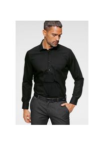 OLYMP, Herren, Businesshemd &raquo;Luxor modern fit&laquo; mit normaler Arml&auml;nge, schwarz-kontrastfarbene Details, N-Gr, 45 -N-Gr, schwarz-kontrastfarbene Details