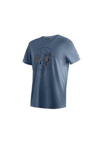 Maier Sports , T-Shirt »Dieter Print«, Herren Funktionsshirt, Freizeitshirt mit Aufdruck, Regular Fit , jeansblau , L , L , Funktionales T-Shirt...