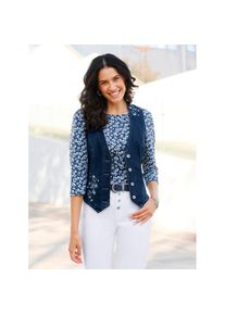 Inspirationen , Damen , Jeansweste , blue-stone-washed , 50 , 50 , mit 99% Baumwolle