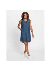 Casual Looks , Jeanskleid »Jeans-Kleid« , blue-stone-washed , Normalgrößen , 44 -Normalgrößen , 44 , reine Baumwolle