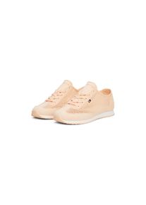 Tommy Hilfiger , Damen , Sneaker »TH OPEN MESH LOW PROFILE RUNNER« , Freizeitschuh, Halbschuh, Schnürschuh mit seitlicher Logoflagge , apricot , 37...