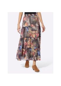 Heine, Damen, Maxirock, schoko-rot-bedruckt, 38, schoko-rot-bedruckt, extravaganter Druck