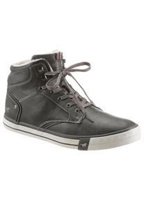 Mustang Shoes , Sneaker, mit zweckmäßigem Innenreißverschluss , grau-used , 41 , 41 , High Top Sneaker mit Logoprägung
