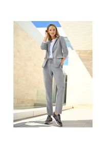 Heine, Damen, Hosenanzug, grau-ecru-gestreift, Normalgr&ouml;&szlig;en, 42 -Normalgr&ouml;&szlig;en, grau-ecru-gestreift, klassische Nadelstreifen