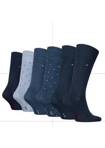 Tommy Hilfiger, Damen, Socken &raquo;TH MEN SOCK 6P DOT ECOM&laquo; 6 Paar, gepunktet und uni, navy / blue, 43-46, navy / blue, Herrensocken von Tommy Hilfiger
